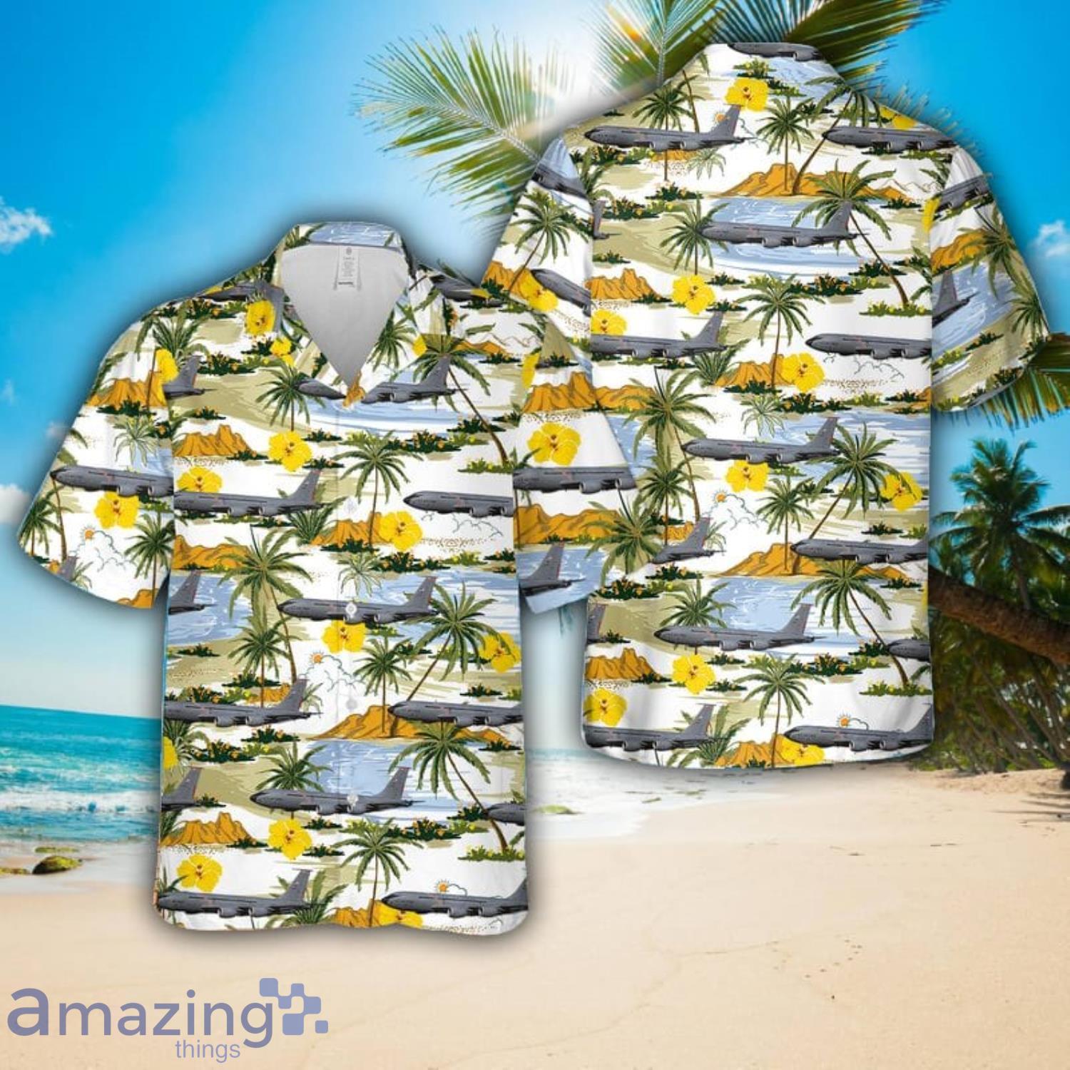 Ohio Air National Guard 121st Air Refueling Wing Boeing KC 135R Stratotanker Summer Hawaiian Shirt image Ohio Air National Guard 121st Air Refueling Wing Boeing KC-135R Stratotanker Summer Hawaiian Shirt Product Photo 1
