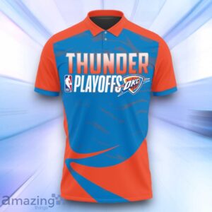 Oklahoma City Thunder Style NBA Playoffs New Design Basketball 2024 Polo Shirt For Fans Product Photo 2