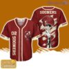 Oklahoma Sooners Personalized Button Baseball Jersey Shirt Unisex Brush Pattern