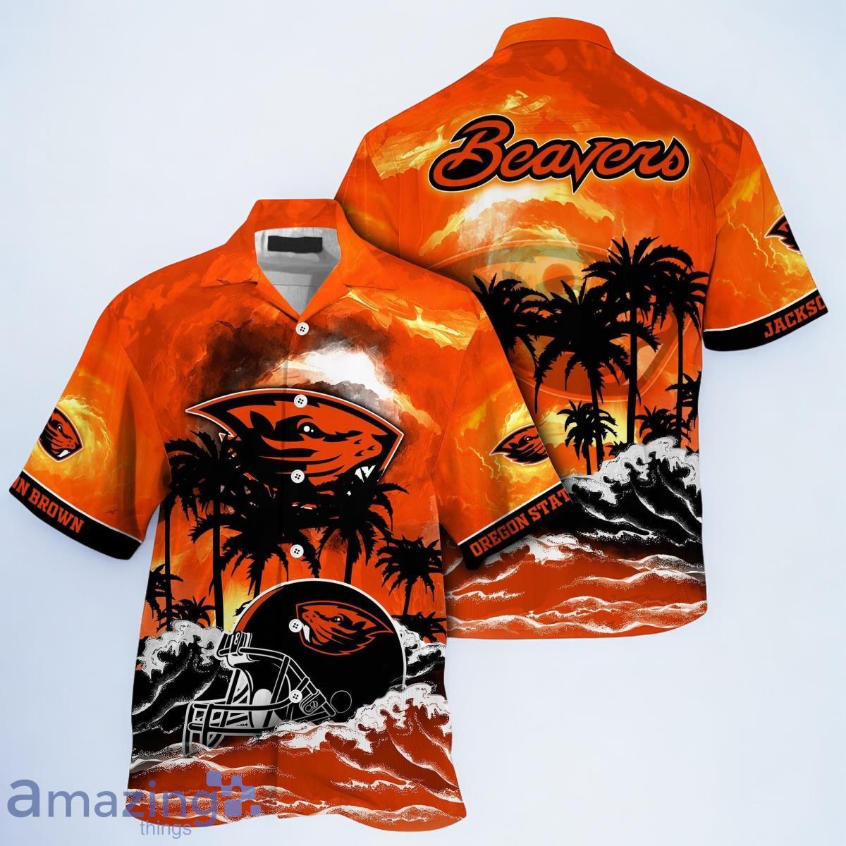 Oregon State Beavers NCAA Best Hawaiian Shirt For Men Women Custom Name image Oregon State Beavers NCAA Best Hawaiian Shirt For Men Women Custom Name Product Photo 1