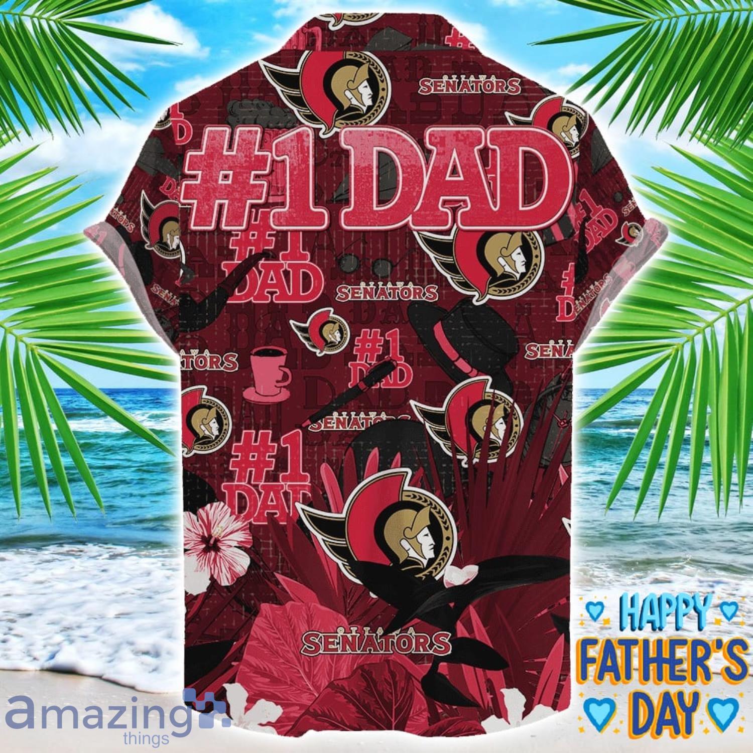 Ottawa Senators Coffee Hat and Logo Pattern Hawaiian Shirt Father’s Day Gift NHL Team image Ottawa Senators Coffee Hat and Logo Pattern Hawaiian Shirt Father’s Day Gift NHL Team Product Photo 2