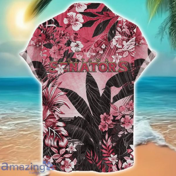 Ottawa Senators Tropical Skull Halloween 3D Hawaiian Shirt For Men Women NHL Fans Product Photo 2