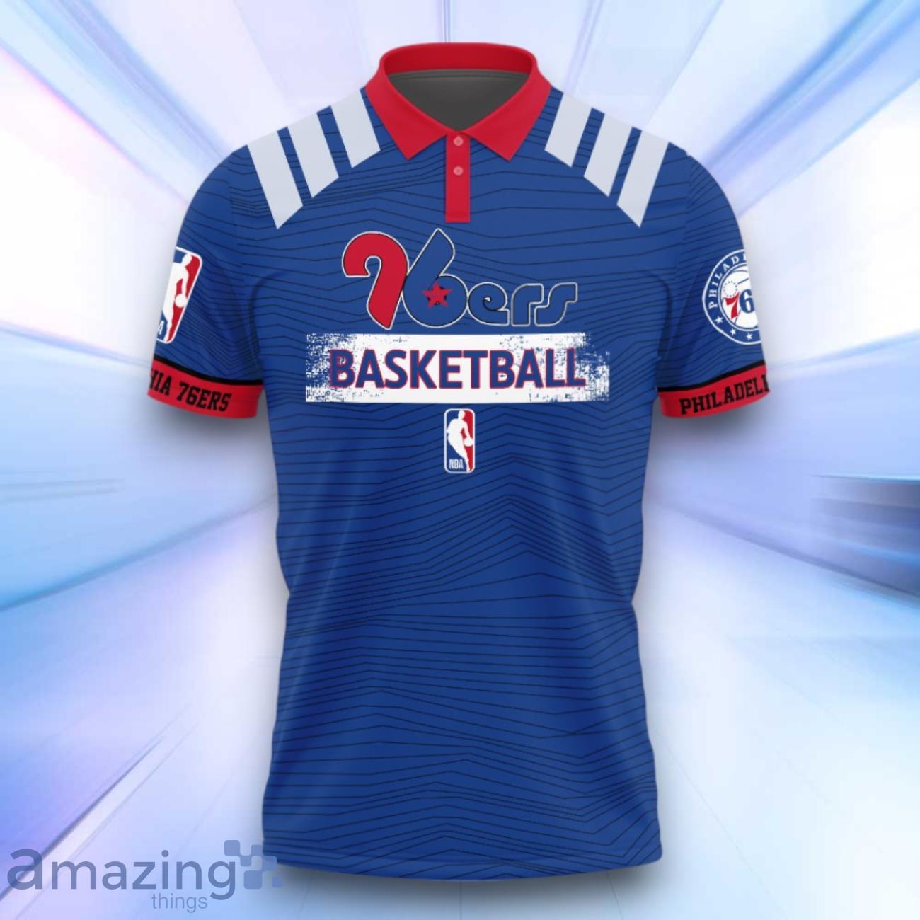 Philadelphia 76ers Style NBA Playoffs Basketball 2024 Polo Shirt image Philadelphia 76ers Style NBA Playoffs Basketball 2024 Polo Shirt Product Photo 2