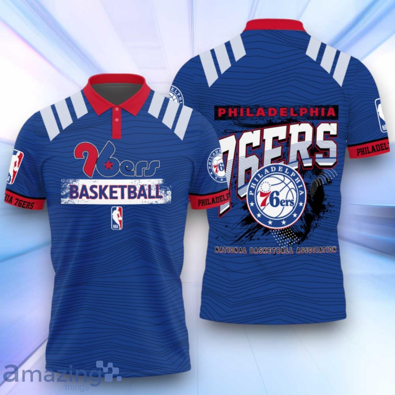 Philadelphia 76ers Style NBA Playoffs Basketball 2024 Polo Shirt image Philadelphia 76ers Style NBA Playoffs Basketball 2024 Polo Shirt Product Photo 1