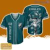 Philadelphia Eagles Personalized Button Baseball Jersey Shirt Unisex Brush Pattern