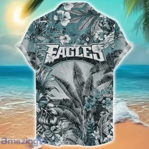 Philadelphia Eagles Tropical Skull Halloween 3D Hawaiian Shirt For Men Women NFL Fans image Philadelphia Eagles Tropical Skull Halloween 3D Hawaiian Shirt For Men Women NFL Fans Product Photo 2
