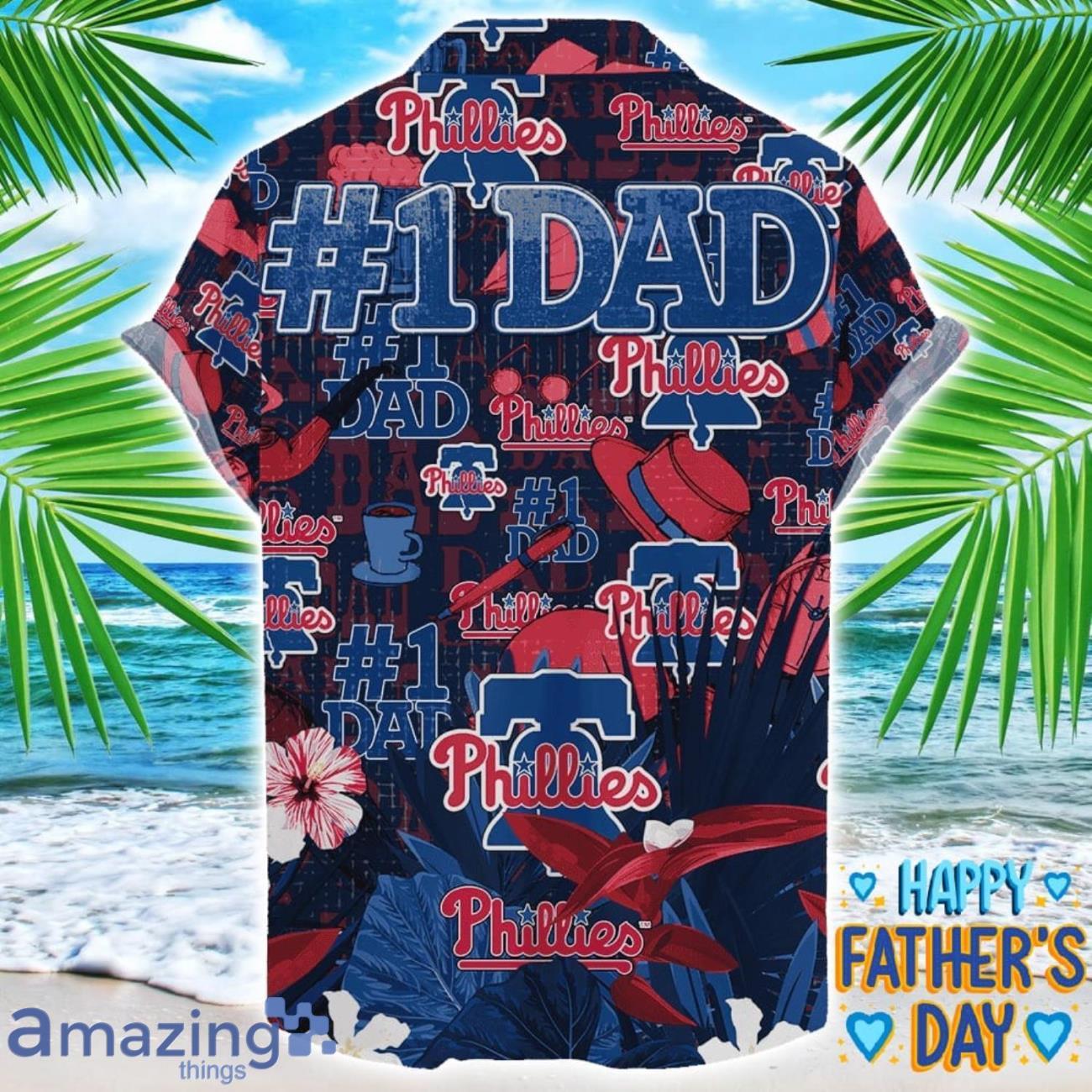 Philadelphia Phillies Coffee Hat and Logo Pattern Hawaiian Shirt Father’s Day Gift MLB Team image Philadelphia Phillies Coffee Hat and Logo Pattern Hawaiian Shirt Father’s Day Gift MLB Team Product Photo 2