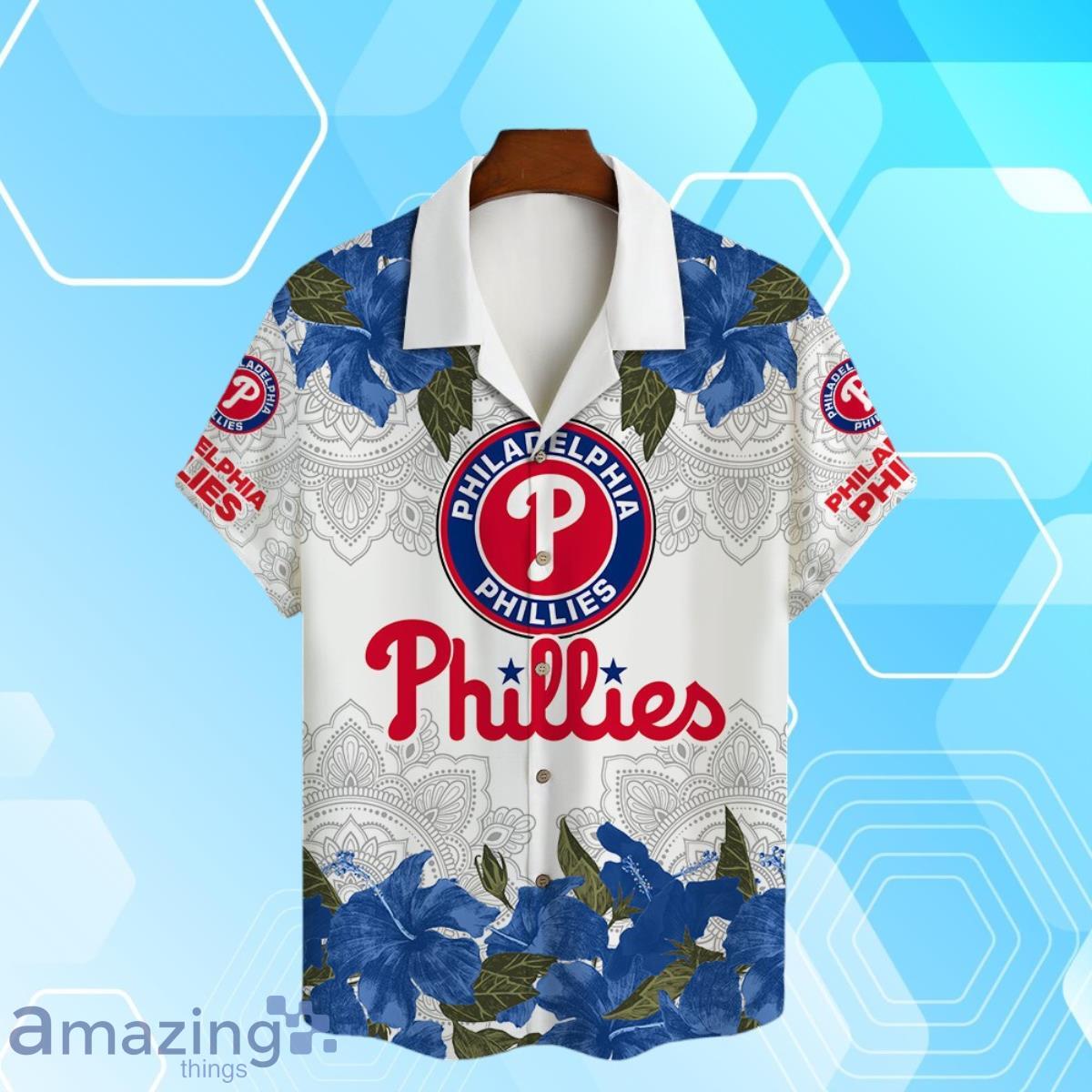 Philadelphia Phillies MLB Summer Tropical Hawaiian Shirt And Short image Philadelphia Phillies MLB Summer Tropical Hawaiian Shirt And Short Product Photo 2