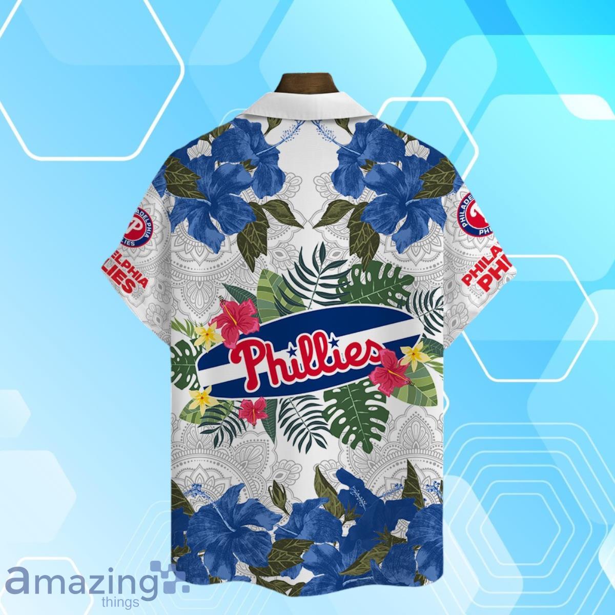 Philadelphia Phillies MLB Summer Tropical Hawaiian Shirt And Short image Philadelphia Phillies MLB Summer Tropical Hawaiian Shirt And Short Product Photo 3