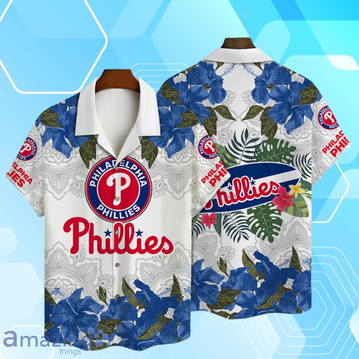 Philadelphia Phillies MLB Summer Tropical Hawaiian Shirt And Short image Philadelphia Phillies MLB Summer Tropical Hawaiian Shirt And Short Product Photo 1