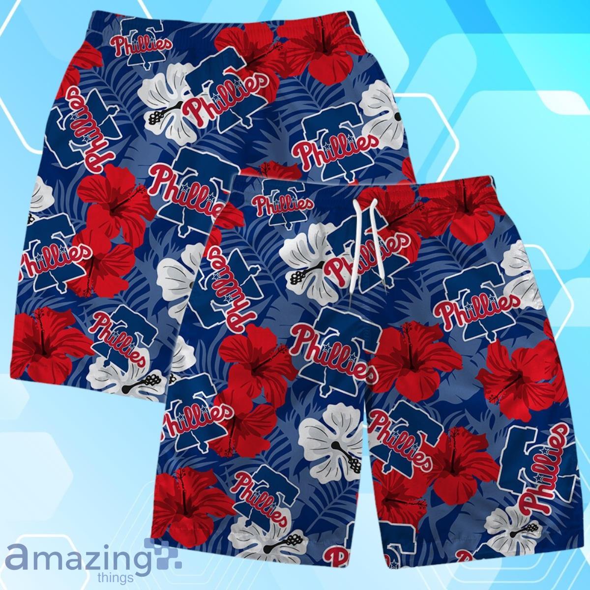 Philadelphia Phillies MLB Team Logo Hawaiian Shirt And Short Vintage Pattern image Philadelphia Phillies MLB Team Logo Hawaiian Shirt And Short Vintage Pattern Product Photo 4