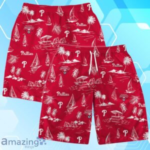 Philadelphia Phillies Team Logo Beach Vibes Pattern Hawaiian Shirt And Short image Philadelphia Phillies Team Logo Beach Vibes Pattern Hawaiian Shirt And Short Product Photo 4
