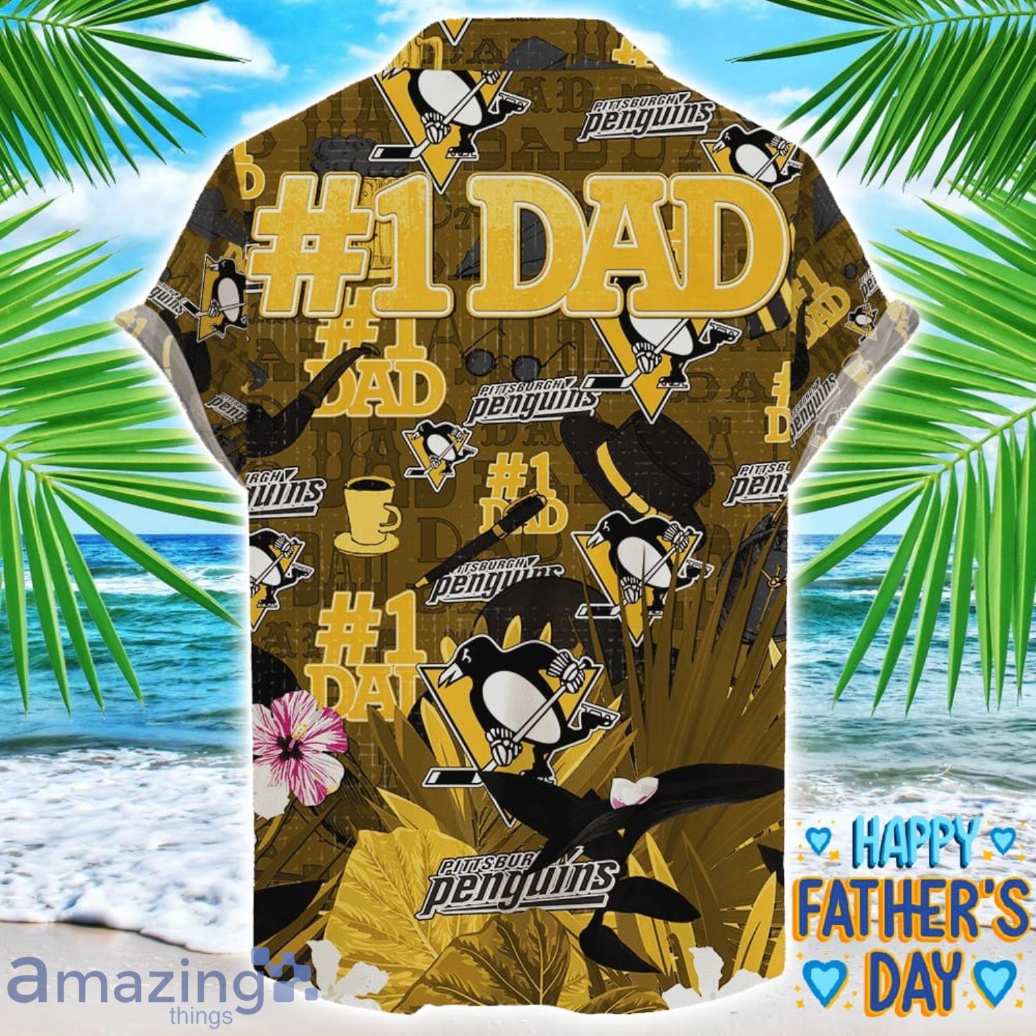 Pittsburgh Penguins Coffee Hat and Logo Pattern Hawaiian Shirt Father’s Day Gift NHL Team image Pittsburgh Penguins Coffee Hat and Logo Pattern Hawaiian Shirt Father’s Day Gift NHL Team Product Photo 2