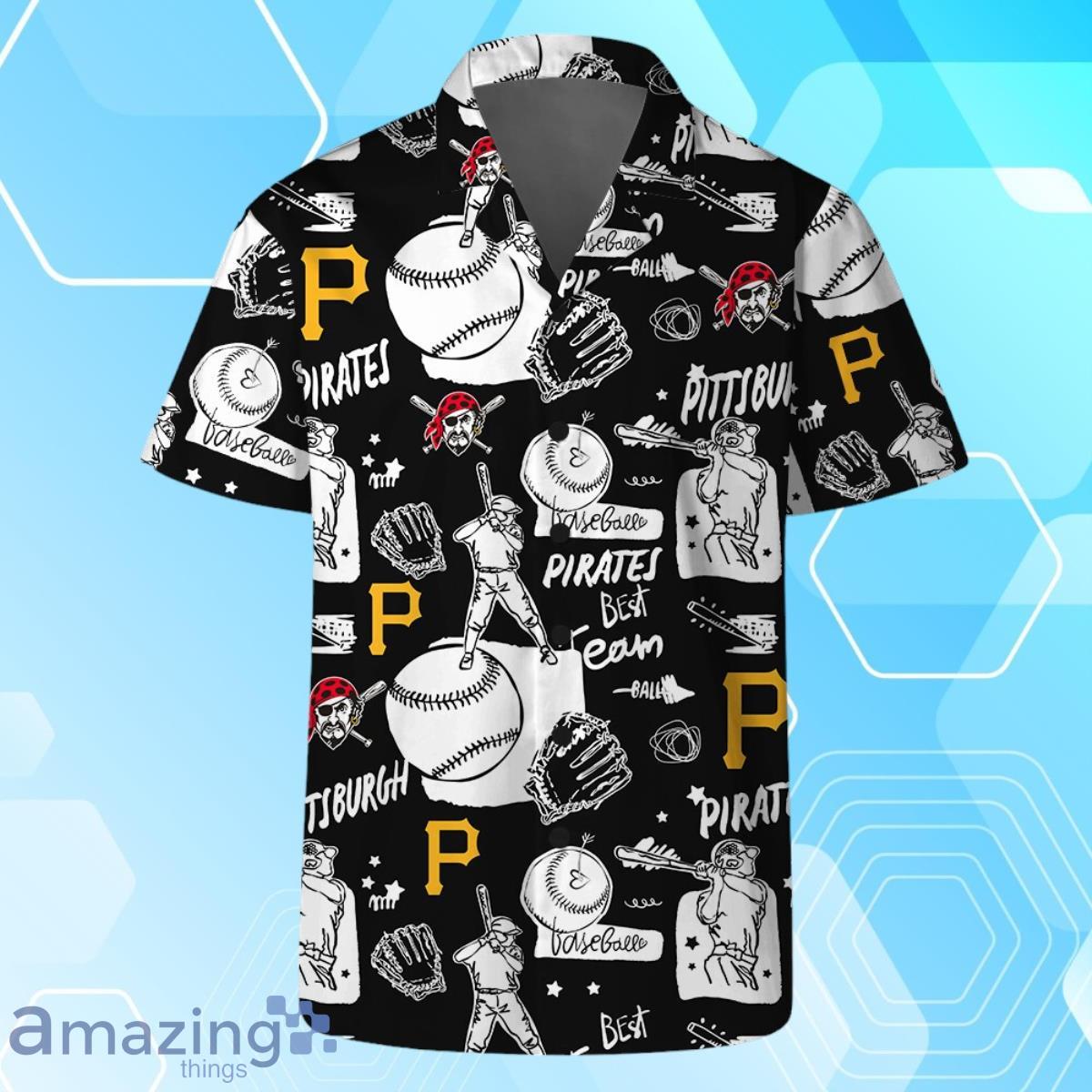 Pittsburgh Pirates MLB Logo Legend Team Hawaiian Shirt And Short image Pittsburgh Pirates MLB Logo Legend Team Hawaiian Shirt And Short Product Photo 3