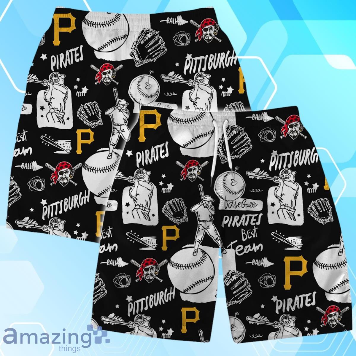 Pittsburgh Pirates MLB Logo Legend Team Hawaiian Shirt And Short image Pittsburgh Pirates MLB Logo Legend Team Hawaiian Shirt And Short Product Photo 1