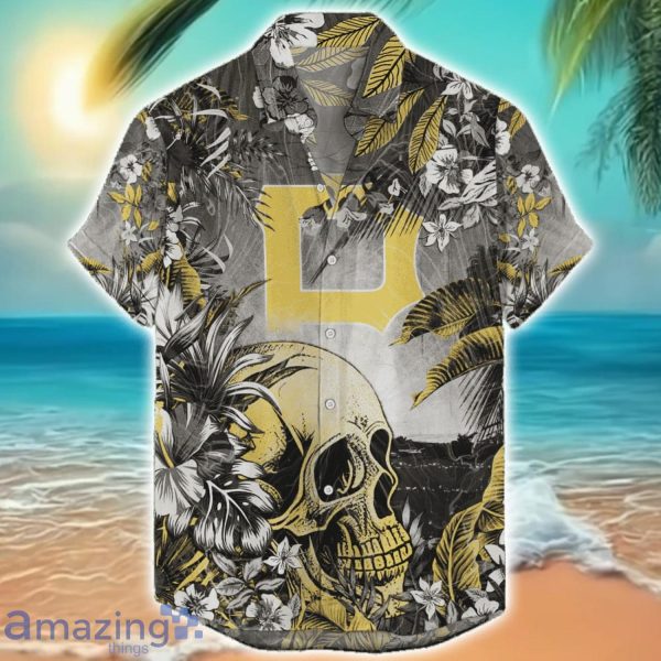 Pittsburgh Pirates Tropical Skull Halloween 3D Hawaiian Shirt For Men Women MLB Fans Product Photo 1