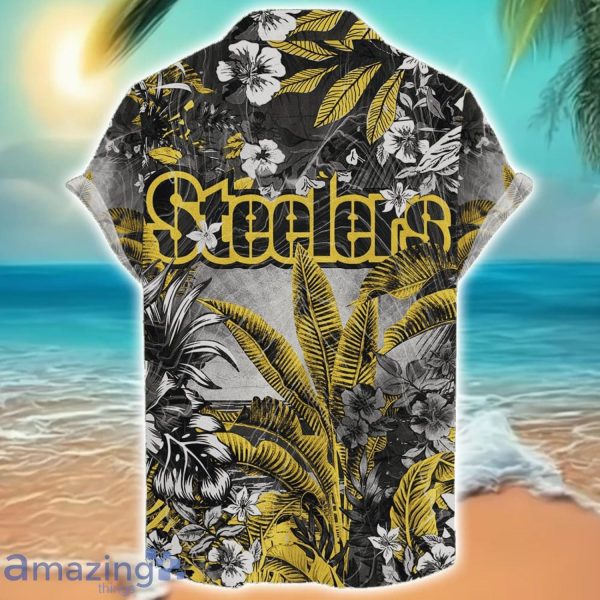 Pittsburgh Steelers Tropical Skull Halloween 3D Hawaiian Shirt For Men Women NFL Fans Product Photo 2