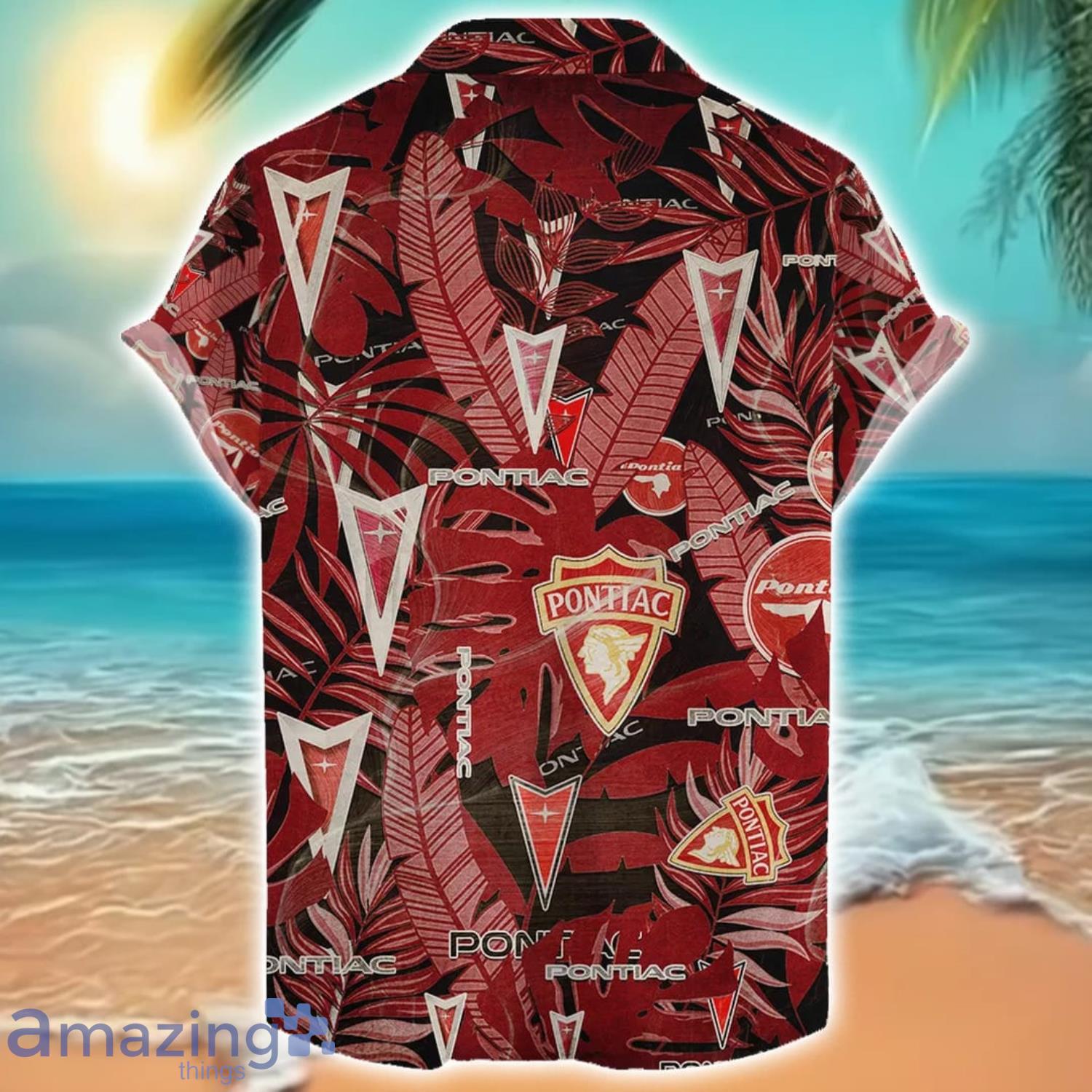 Pontiac Car Retro Logo 3D Hawaiian Shirt For Men And Women Gift image Pontiac Car Retro Logo 3D Hawaiian Shirt For Men And Women Gift Product Photo 2
