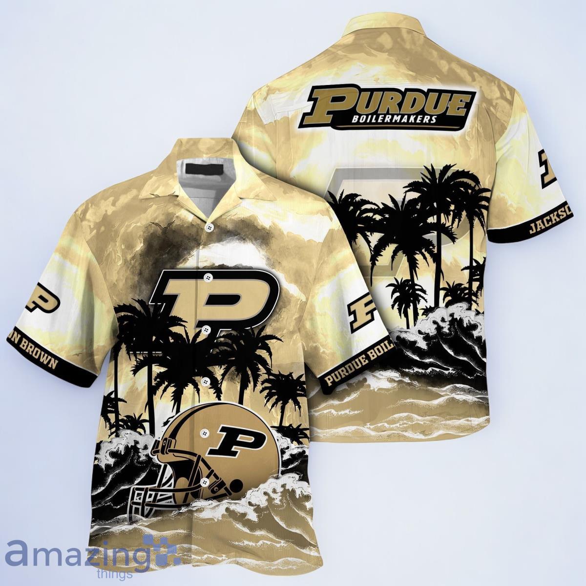 Purdue Boilermakers NCAA Best Hawaiian Shirt For Men Women Custom Name image Purdue Boilermakers NCAA Best Hawaiian Shirt For Men Women Custom Name Product Photo 1