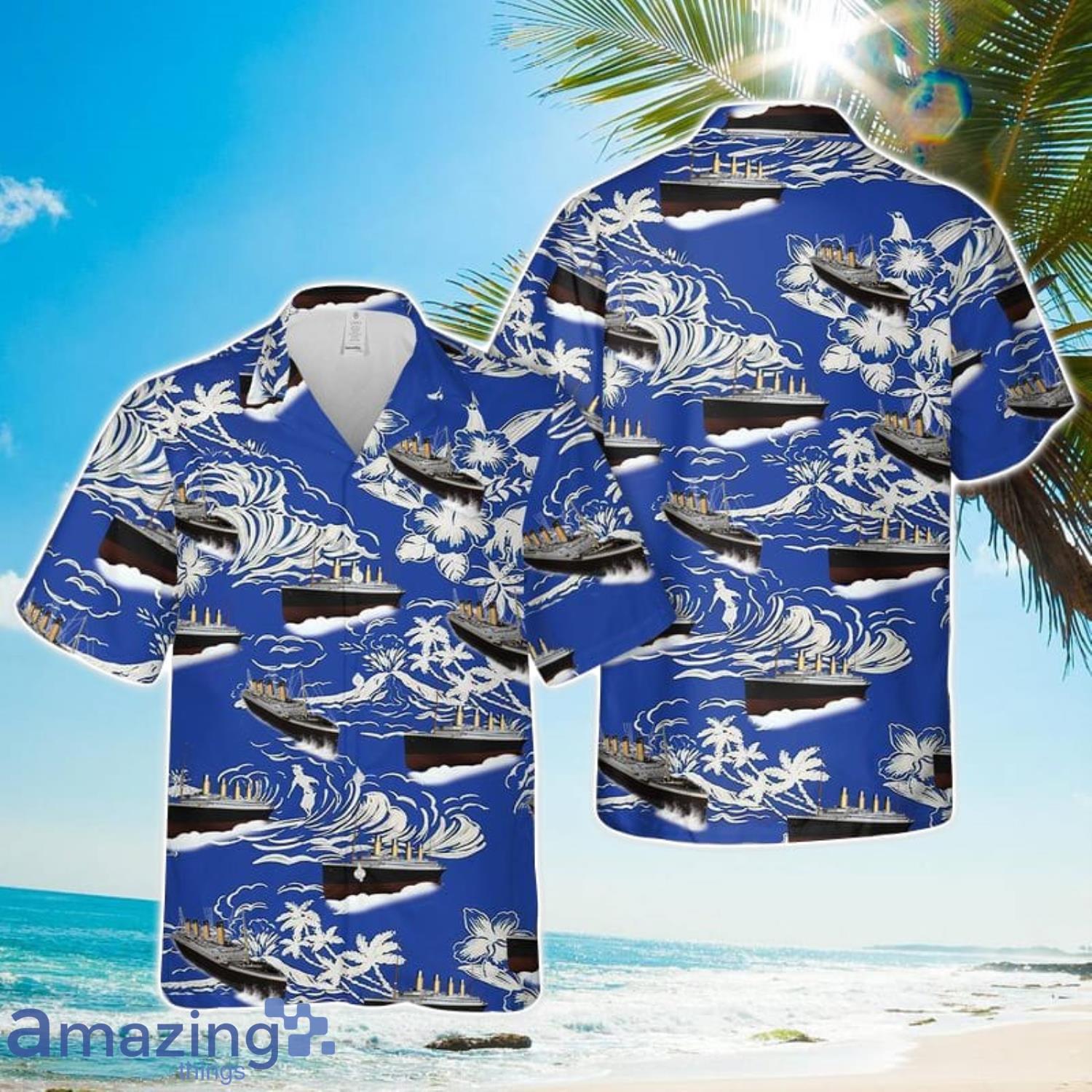 RMS Titanic Hawaiian Shirt Beach Gift image RMS Titanic Hawaiian Shirt Beach Gift Product Photo 1