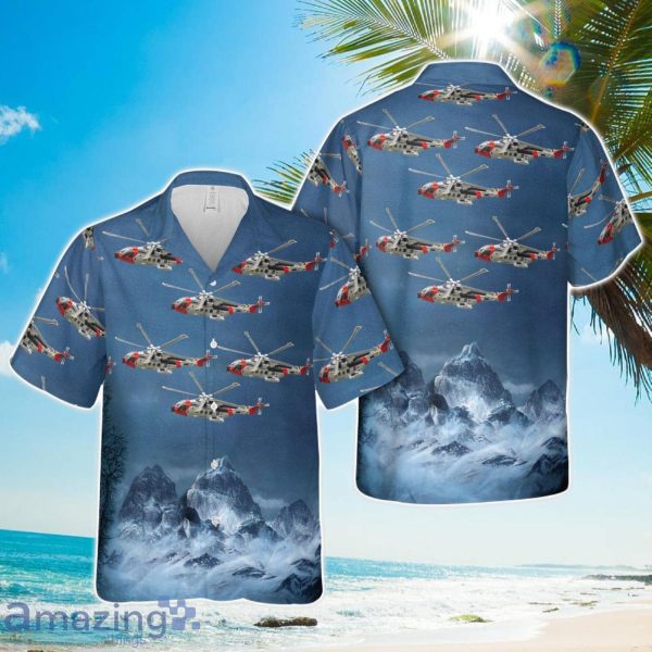 Royal Norwegian Air Force AgustaWestland AW101 Merlin AOP Hawaiian Shirt Beach Gift Product Photo 1