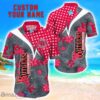 Rutgers Scarlet Knights Star Tropical Flower 3D Printed Hawaiian Shirt Personalized Name