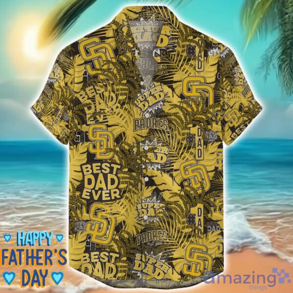 San Diego Padres 3D Hawaiian Shirt Best Dad Ever Father’s Day Gift MLB Fans Special Gift Product Photo 1