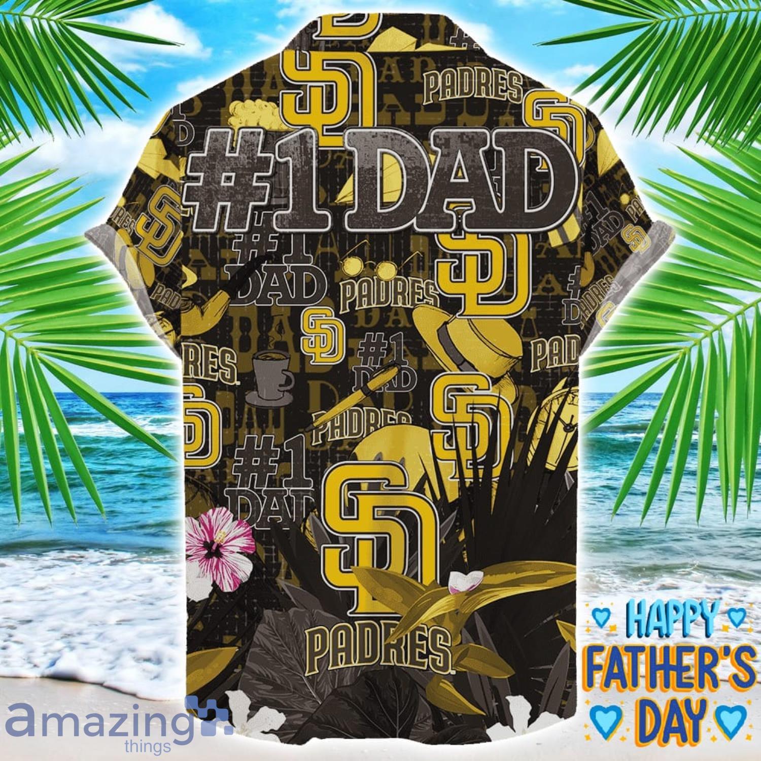 San Diego Padres Coffee Hat and Logo Pattern Hawaiian Shirt Father’s Day Gift MLB Team image San Diego Padres Coffee Hat and Logo Pattern Hawaiian Shirt Father’s Day Gift MLB Team Product Photo 2