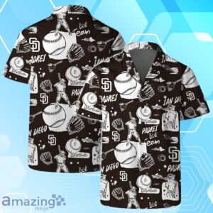 San Diego Padres MLB Logo Legend Team Hawaiian Shirt And Short Product Photo 2