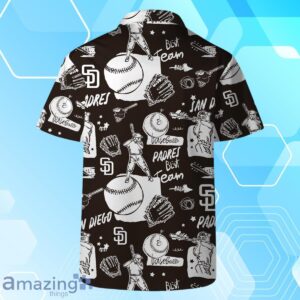 San Diego Padres MLB Logo Legend Team Hawaiian Shirt And Short Product Photo 4
