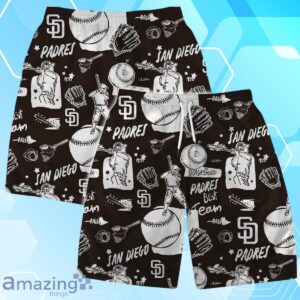 San Diego Padres MLB Logo Legend Team Hawaiian Shirt And Short Product Photo 1
