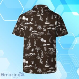 San Diego Padres Team Logo Beach Vibes Pattern Hawaiian Shirt And Short Product Photo 3