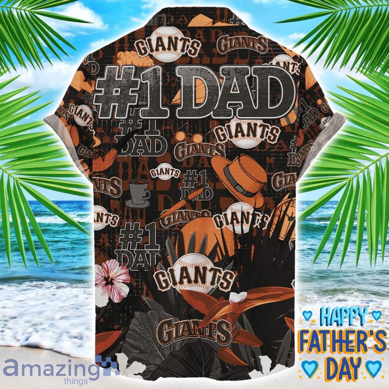 San Francisco Giants Coffee Hat and Logo Pattern Hawaiian Shirt Father’s Day Gift MLB Team image San Francisco Giants Coffee Hat and Logo Pattern Hawaiian Shirt Father’s Day Gift MLB Team Product Photo 2