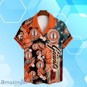 San Francisco Giants MLB US Flag Summer Tropical Hawaiian Shirt And Short Product Photo 2