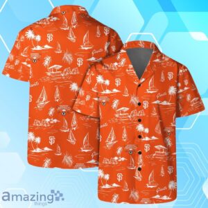 San Francisco Giants Team Logo Beach Vibes Pattern Hawaiian Shirt And Short Product Photo 1