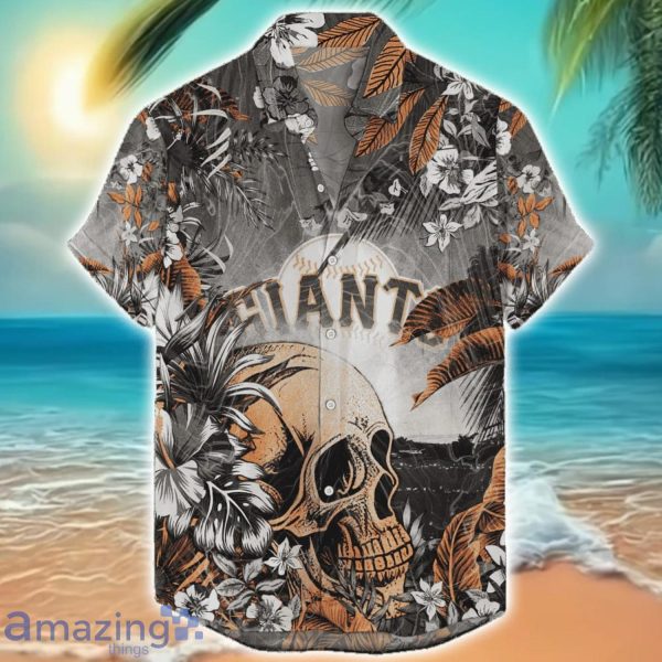 San Francisco Giants Tropical Skull Halloween 3D Hawaiian Shirt For Men Women MLB Fans Product Photo 1