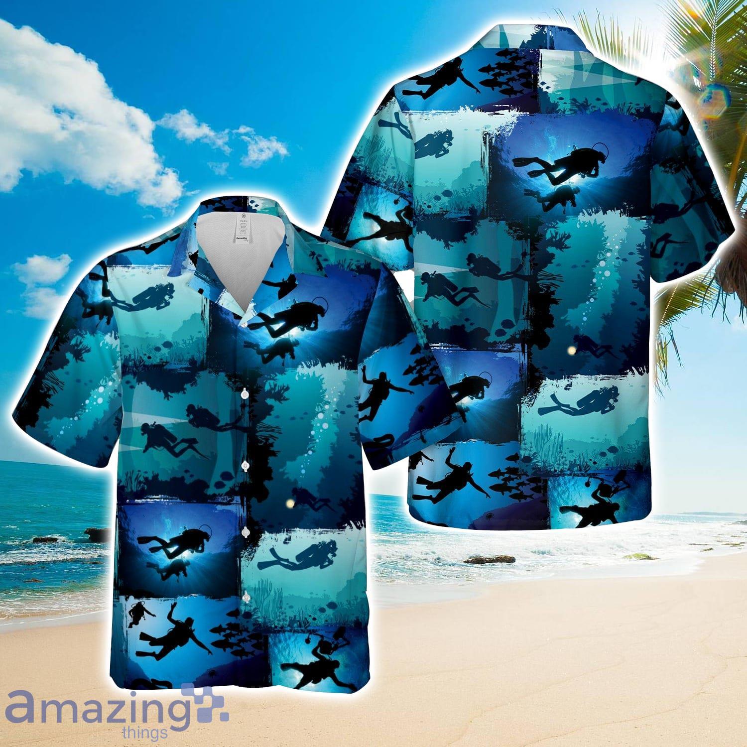 Scuba Diving AOP Hawaiian Shirt Beach Gift Product Photo 1