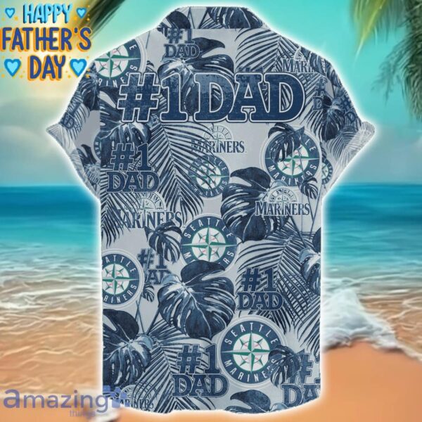 Seattle Mariners Dad Hawaiian Father’s Day Gift For Dad Grandpa MLB Sports Beach Shirt Product Photo 2