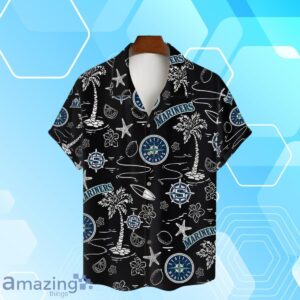 Seattle Mariners MLB Team Logo Beachscape Design Hawaiian Shirt And Short Product Photo 2