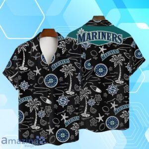 Seattle Mariners MLB Team Logo Beachscape Design Hawaiian Shirt And Short Product Photo 1