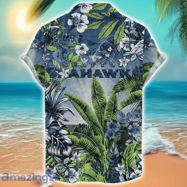 Seattle Seahawks Tropical Skull Halloween 3D Hawaiian Shirt For Men Women NFL Fans Product Photo 2