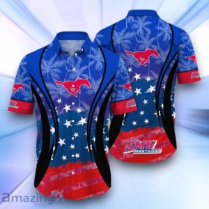SMU Mustangs NCAA3 Hawaiian Shirt Flag Aloha Shirt Summer Beach For Fans Product Photo 1