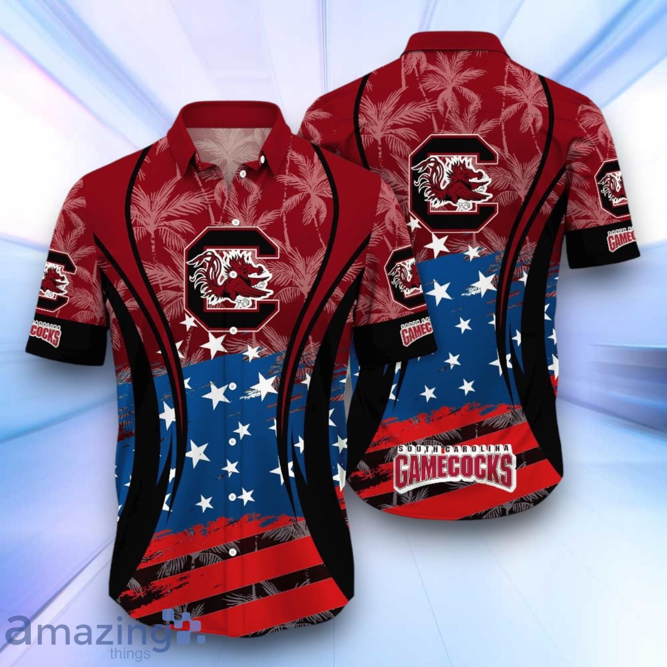 South Carolina Gamecocks NCAA1 Hawaiian Shirt Flag Aloha Shirt Summer Beach For Fans image South Carolina Gamecocks NCAA1 Hawaiian Shirt Flag Aloha Shirt Summer Beach For Fans Product Photo 1