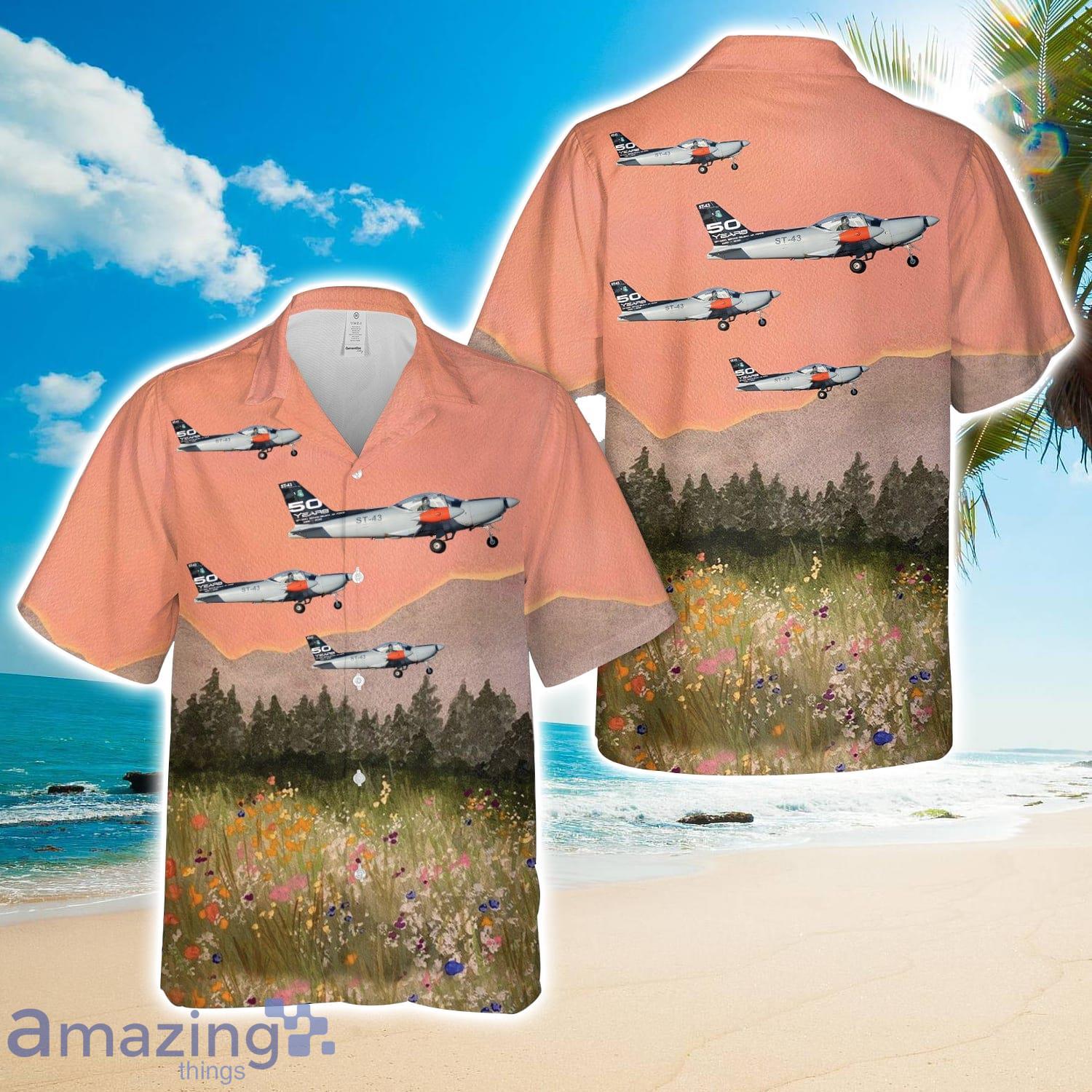ST-43 Belgian Air Force SIAI Marchetti SF.260D AOP Hawaiian Shirt Beach Gift Product Photo 1