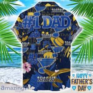 St Louis Blues Coffee Hat and Logo Pattern Hawaiian Shirt Father’s Day Gift NHL Team Product Photo 2