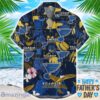 St Louis Blues Coffee Hat and Logo Pattern Hawaiian Shirt Father’s Day Gift NHL Team