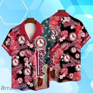 St. Louis Cardinals MLB US Flag Summer Tropical Hawaiian Shirt And Short Product Photo 1