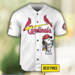 St.Louis Cardinals 3D Baseball Jersey Shirt Peanut Snoopy Lover Baseball Jersey Shirt Custom Name And Number Product Photo 2
