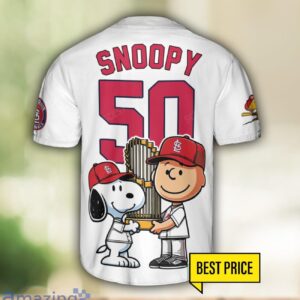St.Louis Cardinals 3D Baseball Jersey Shirt Peanut Snoopy Lover Baseball Jersey Shirt Custom Name And Number Product Photo 3