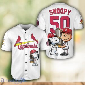 St.Louis Cardinals 3D Baseball Jersey Shirt Peanut Snoopy Lover Baseball Jersey Shirt Custom Name And Number Product Photo 1